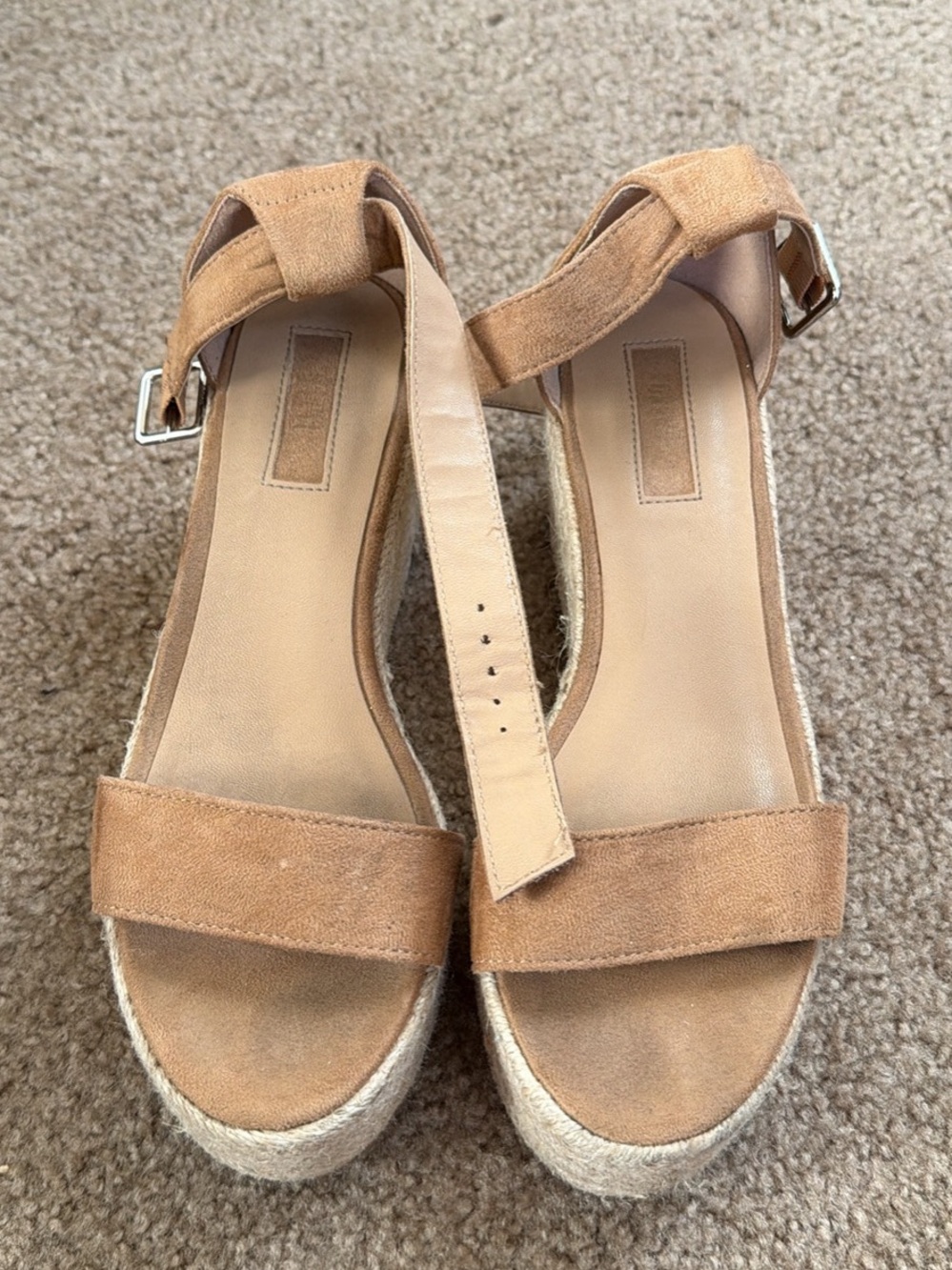 Women’s Tan Suede Espadrille Platform Sandals